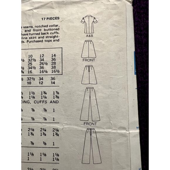 Butterick Sewing pattern 4119 suit blazer pants size 12 - Picture 5 of 9